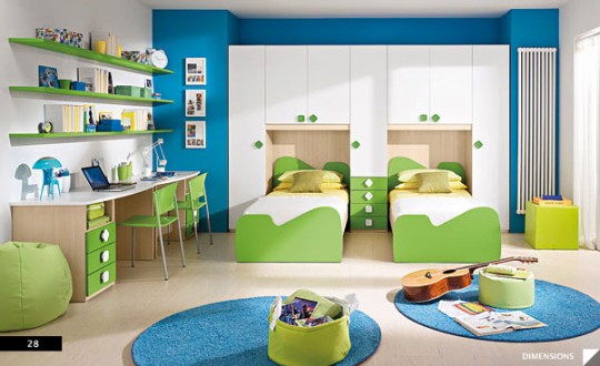 11 Cool Kid’s Bed Rooms: Twin Storage Kid’s Bed Rooms