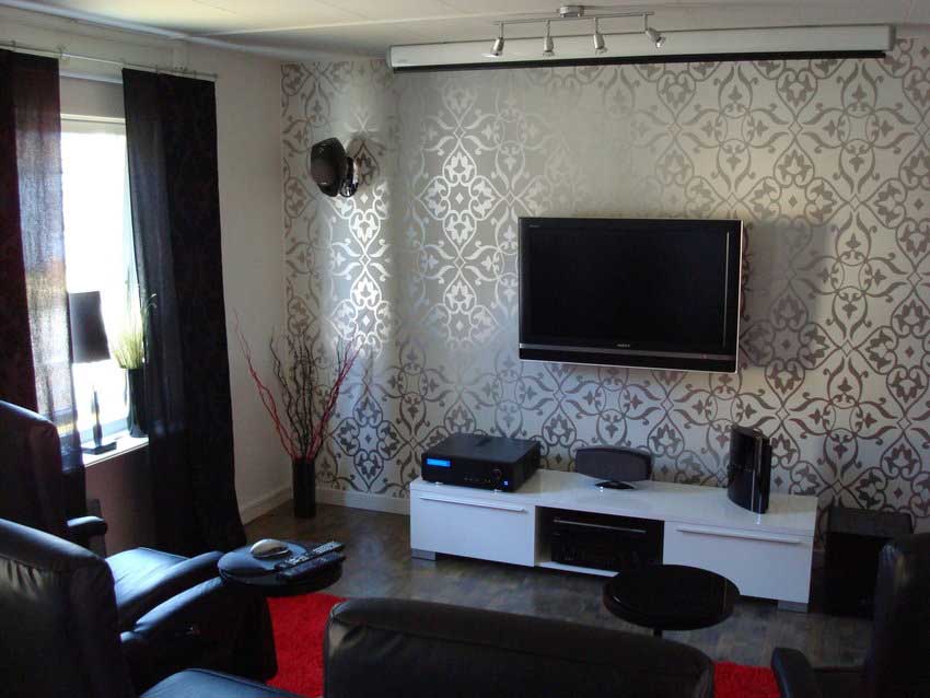 wall paper for room on Carving Wallpaper Living Room Tv Setup  Carving Wallpaper Living Room