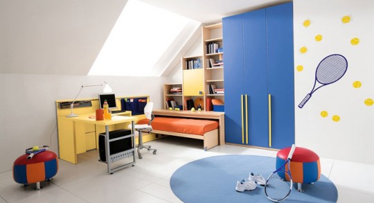 Cool Sport Boys Bedroom Ideas With Tenis Racket