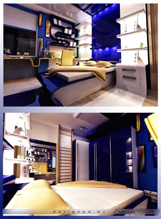 Modern and Funky Teenage Rooms by Hariye Pinar