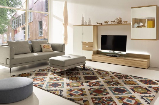 Careful Color Choice Invites into Living Room with Yellow Accents