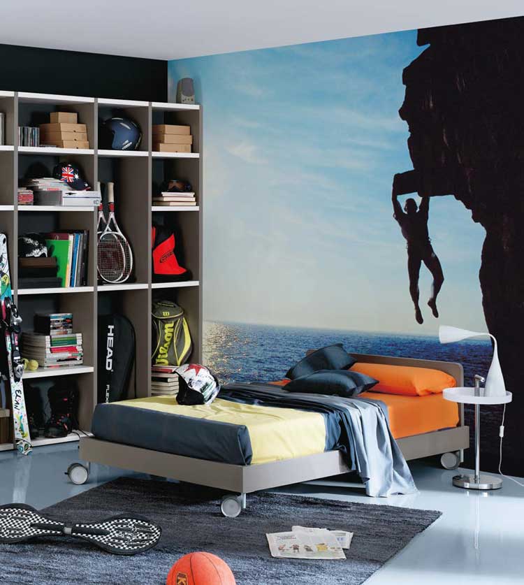 Cool Wall Sticker Teen Room Design - Interior Design Ideas