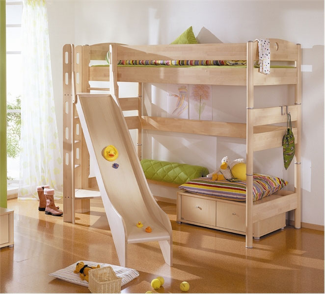 Funy Play Bunk Beds with Kids slide - Interior Design Ideas