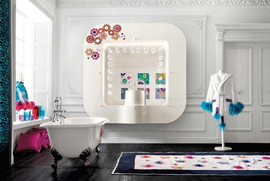 Luxury White Tub in Bedroom