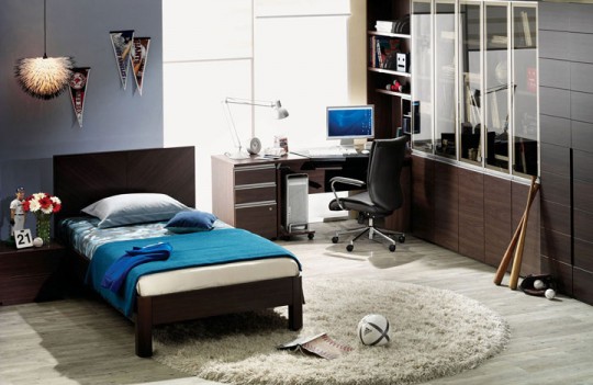 Cool Student Room Design Ideas: Students Bedroom Furniture with Wood Baseball Bat Ideas
