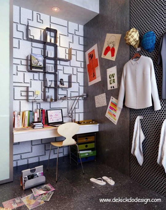 Young Creative People Areas: Urban Teen Study Desk Design Inspirations
