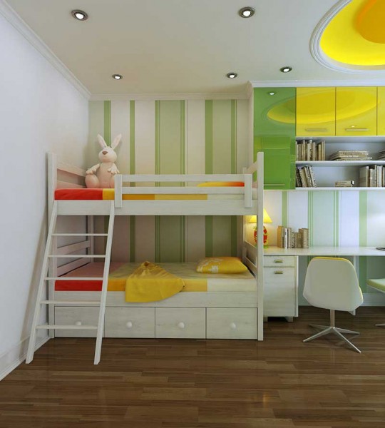 Beautiful Green and Yellow Bedroom 2012