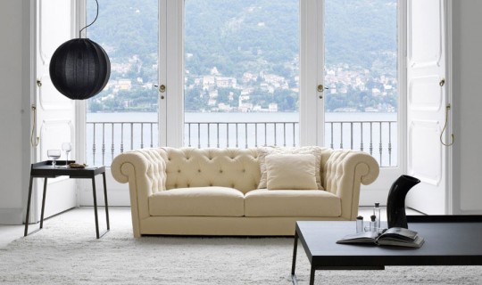 Modern Beight and Black Living Room