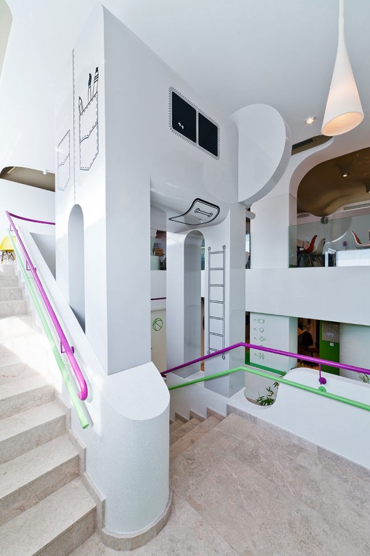 Fancy Hangout and Cool stairs with Purple and Green Handle