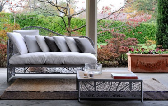 Grey Outdoor Furniture with Beige Rugs Ideas