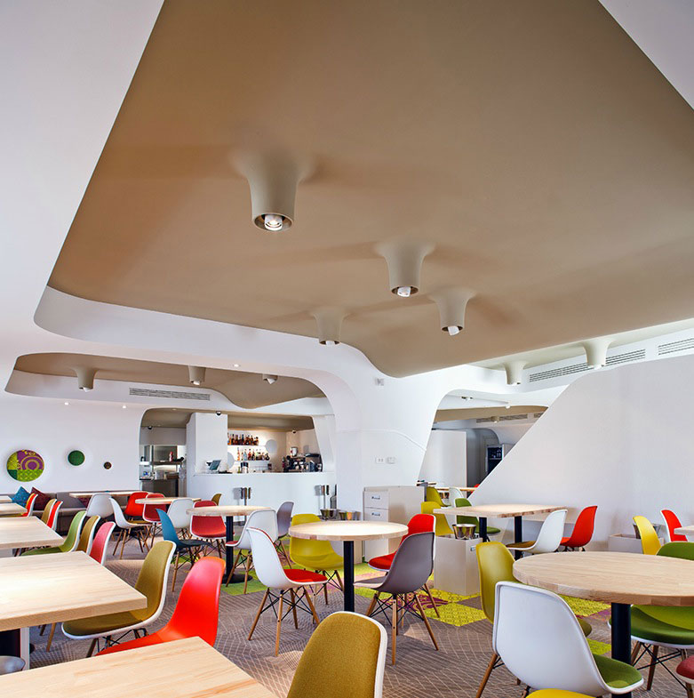 Modern and Colorful Cafe design Ideas Interior Design Ideas