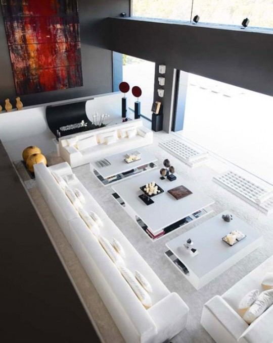 Minimalist House White Large Livingrom Ideas