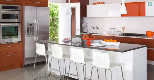 Orange and White Kitchen Ideas