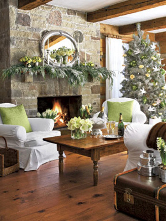 room decorations ideas on Christmast Decor Ideas  Warm Living Room With Christmast Decor Ideas