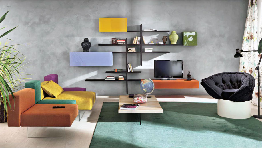 Colorful Sofa Furniture Living Room - Interior Design Ideas
