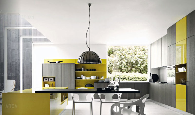 Cool Grey Mustard Yellow Kitchen Ideas - Interior Design Ideas