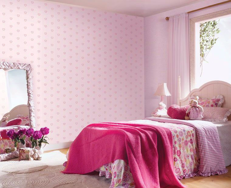 Fresh Colorful Wallpaper for Kids Room Cute Baby Pink Wallpaper ...
