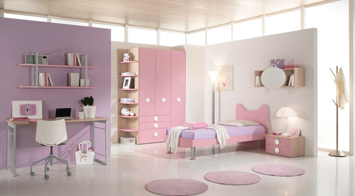 Beautiful Soft Color Pink Purple For girls Bedroom - Interior ...