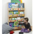 Children Bookcase in Natura Finish with Lowercase Letters