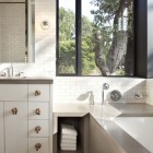 Modern Bathroom with a Single Bathtub Hillside House