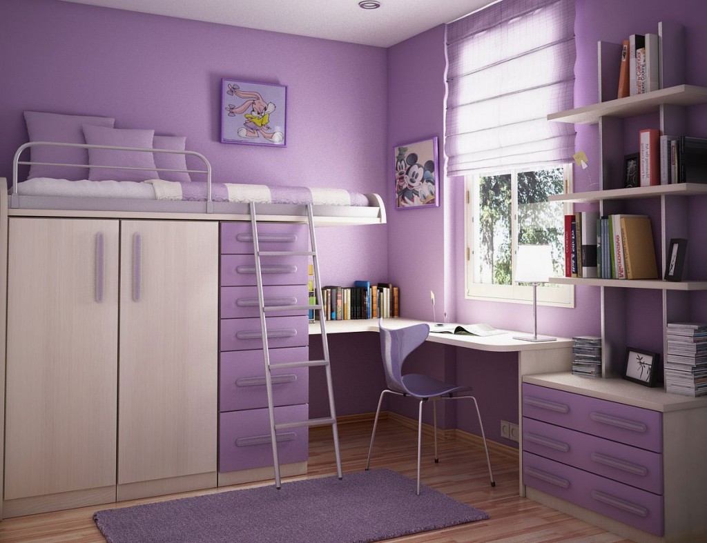 Shining Purple Kids Room