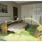 Amaze Green Breakfast in Bed Room