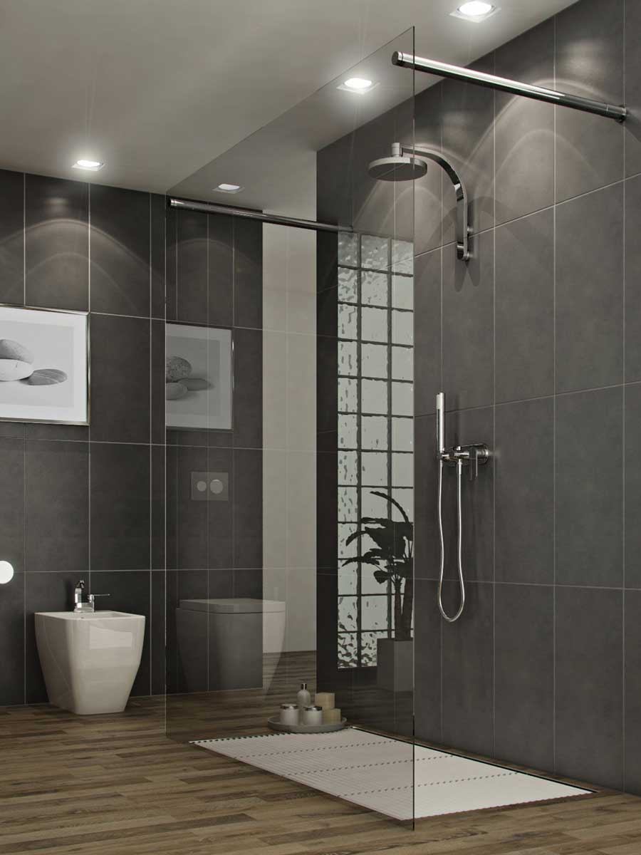 Bathroom Simple and Modern Style Glass Shower Stall ...