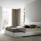 Beautiful Modern Bedroom With Rug Curtain