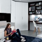Black and White Contemporary Teenagers Room Design Ideas