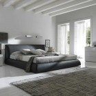 Clasic and Modern Black Bed White Bedroom