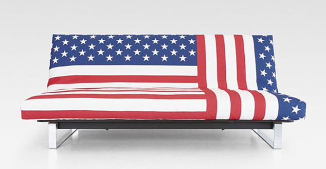 Cool American Flag Sofa Cover Design