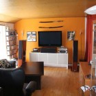 Drawing Orange living Room Tv Setup
