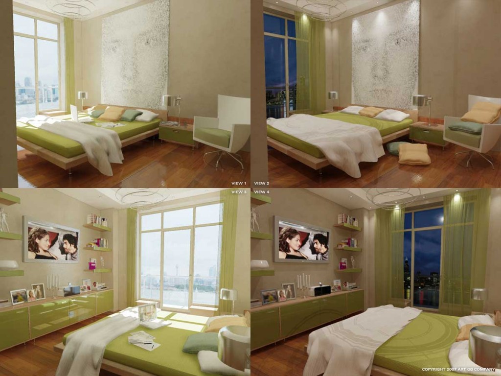 Exotical Green Bedroom by GorgeB
