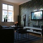 Floral Wallpaper Living Room Tv Setup