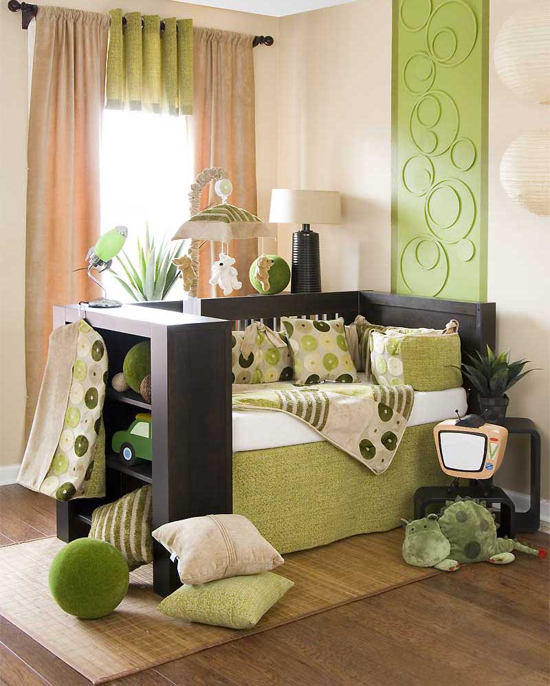 Fresh Green Babby Crib Design Ideas
