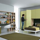 Green Cool and Contemporary Teenagers Room Design Ideas