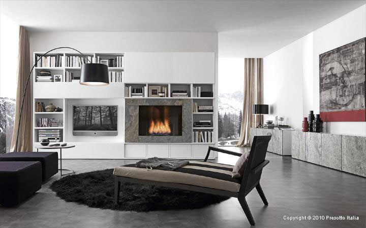 Grey and White Italia Living Room