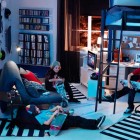 IKEA Teen Room with Bunkbed and Skateborder