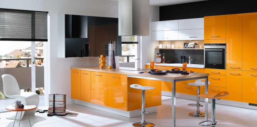 Mobalpa Shining Orange Kitchen Design Ideas