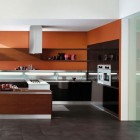 Modern Copat Orange Kitchen Design