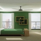 Monochromatic Green Bedroom by Jeremy Sikorski