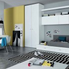 Mustard Black White Contemporar Teenagers Room Design Ideas