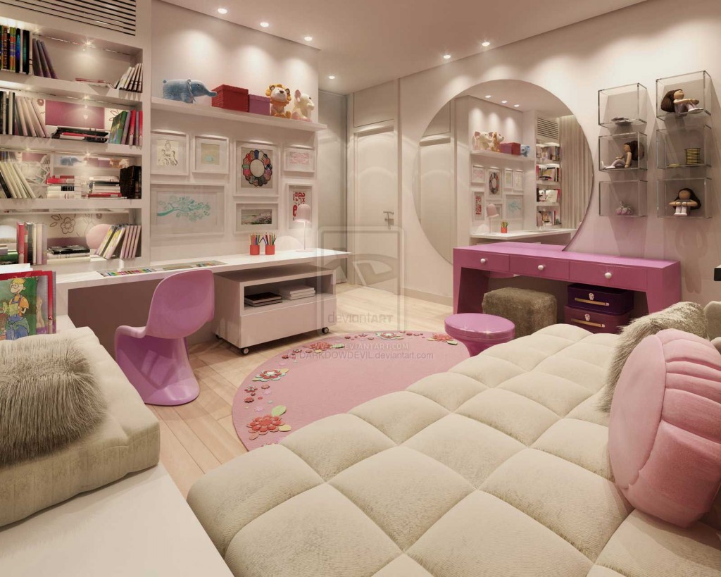 Pinky Girl Bedroom by DARKDOWDEVIL