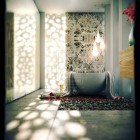 Semi Natural Z Bathroom by Artzen Side View