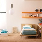 Shining Turquoise Orange Bed Room