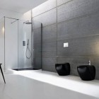 Simple Modern Bathroom With Black Component Designs Ideas from Rexa