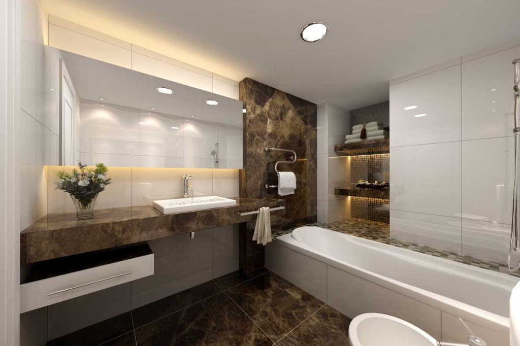 Special Modern and Minimalist Bathroom Designs Marble and Corian