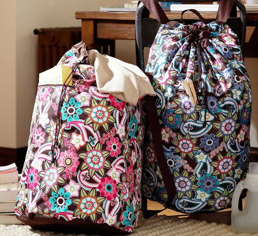 Teen Ocean Floral Laundry Back Pack Design