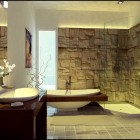 Unique And Exotic Stone Wall Bathroom by Arkiden124