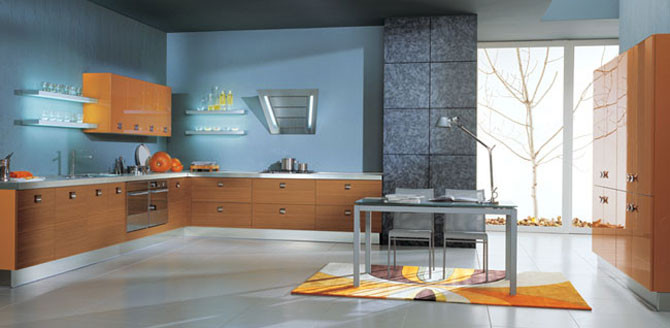 Vitalo Cucine Blue Kitchen Color Combination